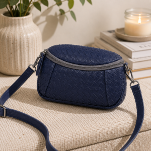 Woven Leather Crossbody Bag