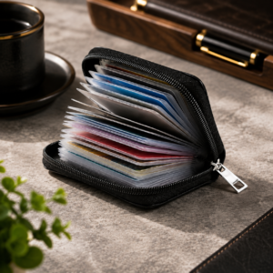 Leather Card Organizer Wallet